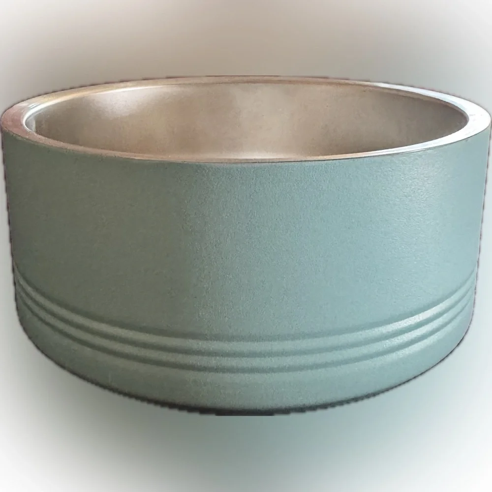 Teal Blue Dog Bowl - Laser Engraved
